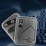 AA Poker Card Titanium EDC Haptic Magnetic Slider Metal Fidget Toy (2)