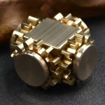 Linkage Gear Fidget Spinner Brass Cube Metal Fidget Toy (1)